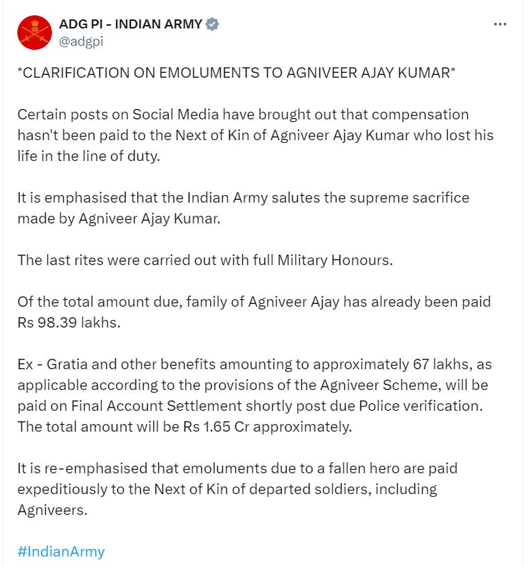 False claims exposed - Indian Army’s Clarification on Emoluments to ...